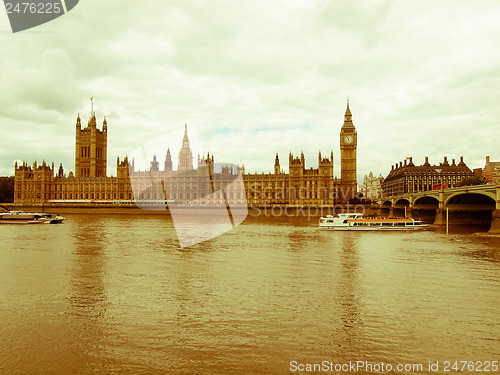 Image of Retro looking Houses of Parliament