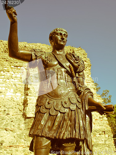 Image of Retro looking Emperor Trajan Statue