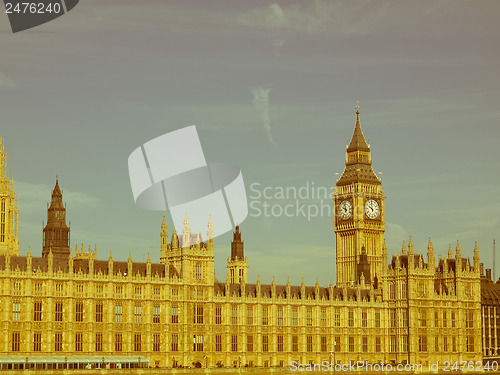 Image of Retro looking Houses of Parliament