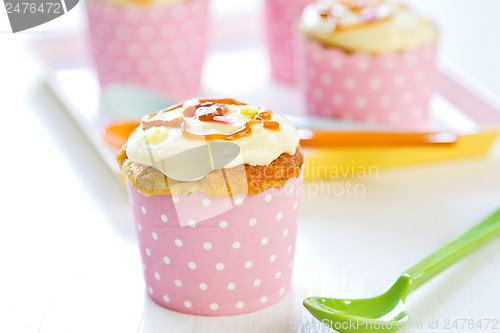 Image of Cupcake with creamy butter on top