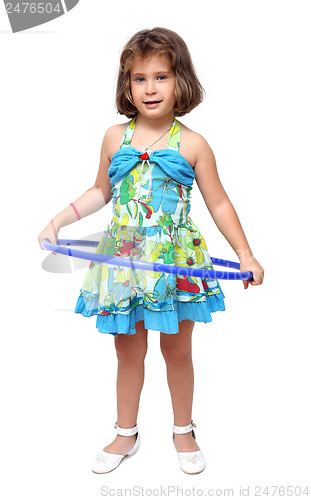 Image of little girl with hula hoop