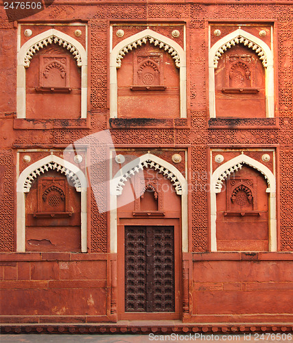 Image of building fragment with door in India