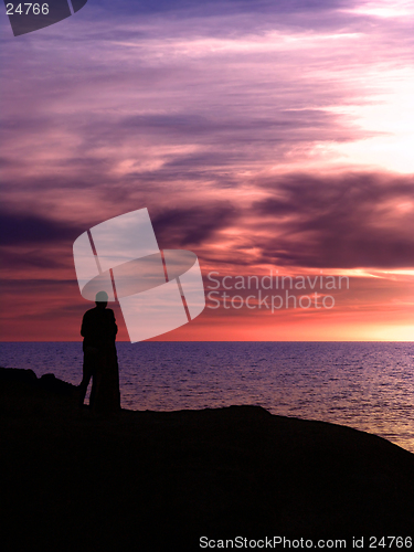 Image of Couple Sunset Purple