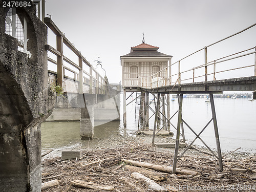 Image of Dilapidated buildings Lake Bodensee in Germany