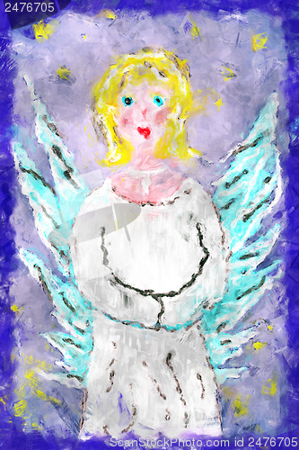 Image of Illustration holy angel with wings