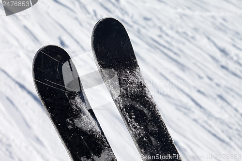 Image of Skis over off-piste slope