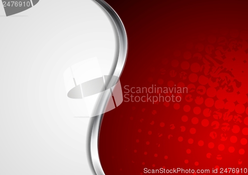 Image of Vector waves metallic abstract background