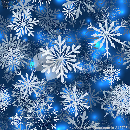 Image of Seamless snowflake patterns