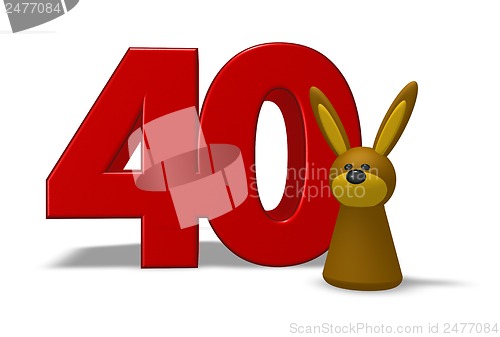 Image of number and rabbit