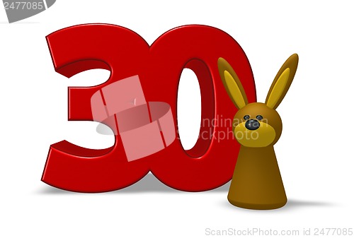 Image of number and rabbit