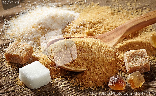 Image of various types of sugar