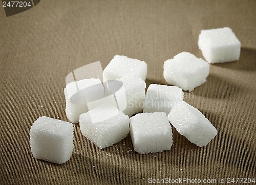 Image of White sugar cubes