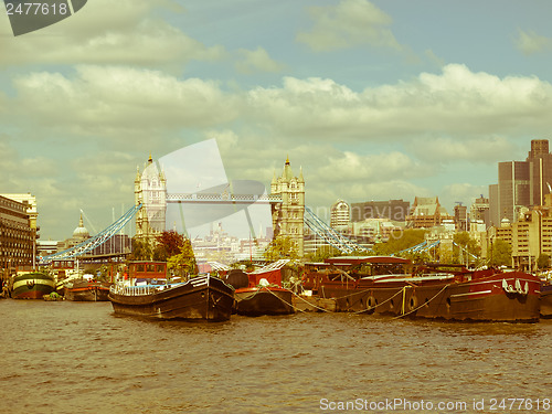 Image of Retro looking Tower Bridge, London