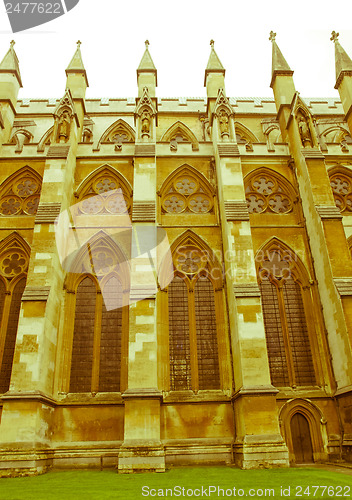 Image of Retro looking Westminster Abbey