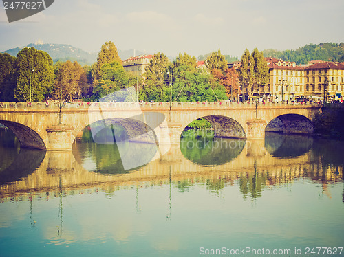 Image of Retro look River Po, Turin