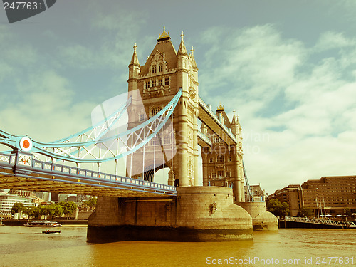 Image of Retro looking Tower Bridge, London