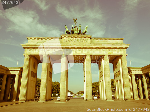 Image of Retro looking Brandenburger Tor, Berlin