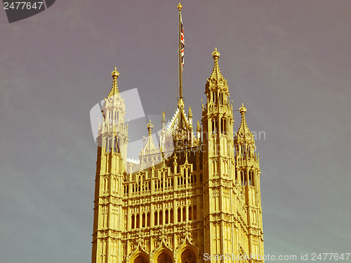 Image of Retro looking Houses of Parliament