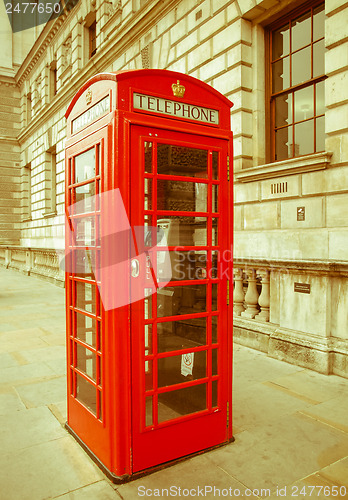 Image of Retro looking London telephone box