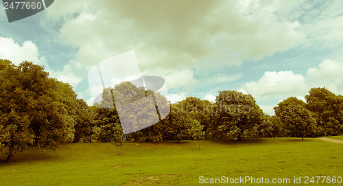 Image of Retro looking Kensington gardens London