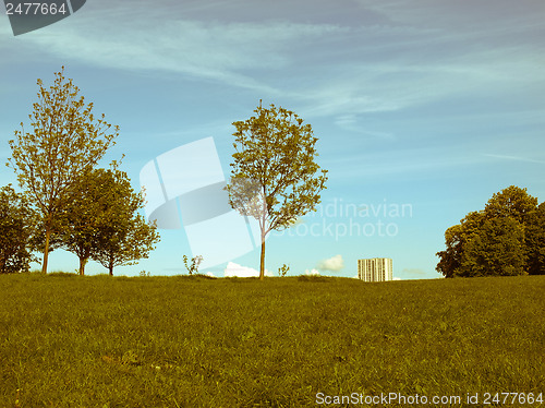 Image of Retro looking Primrose Hill, London