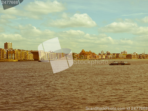 Image of Retro looking London docks