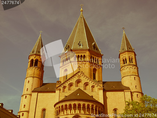 Image of Retro looking Mainz Cathedral