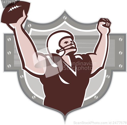 Image of American Football Receiver Touchdown Retro