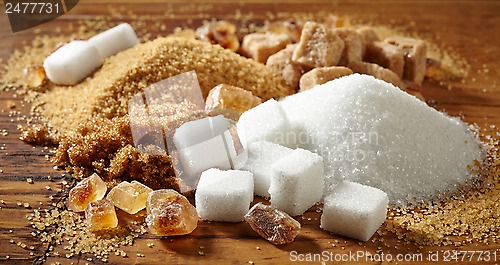 Image of various types of sugar