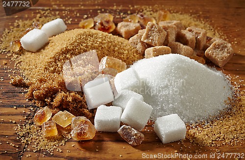 Image of various types of sugar