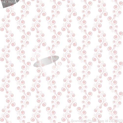 Image of seamless floral and music notes pattern 