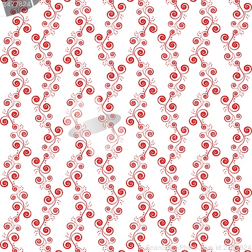 Image of seamless floral and music notes pattern 