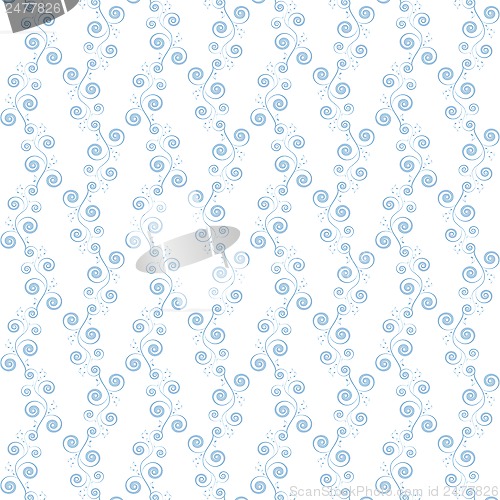 Image of seamless floral and music notes pattern 