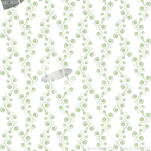 Image of seamless floral and music notes pattern 