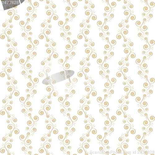 Image of seamless floral and music notes pattern 
