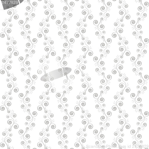 Image of seamless floral and music notes pattern 