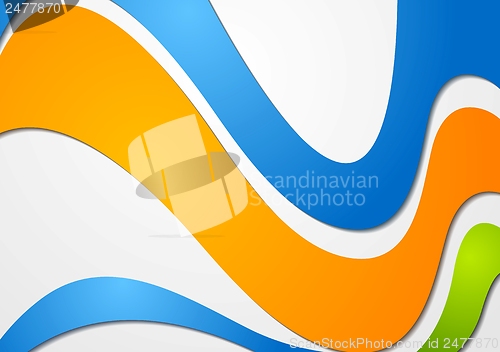 Image of Colourful waves vector background