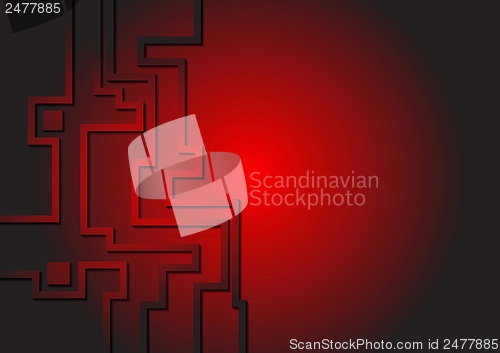 Image of Dark red hi-tech striped design