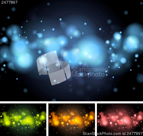 Image of Colorful shiny vector lights