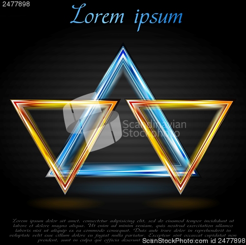 Image of Vector shiny triangles background