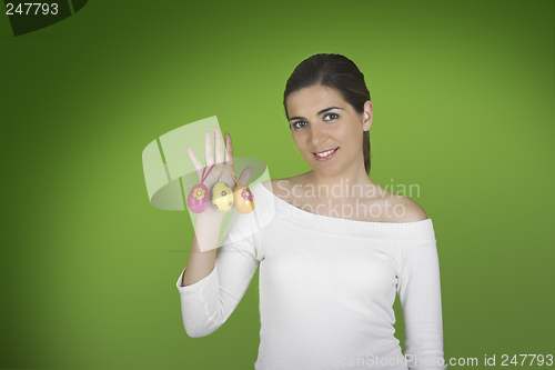 Image of Easter woman with eggs