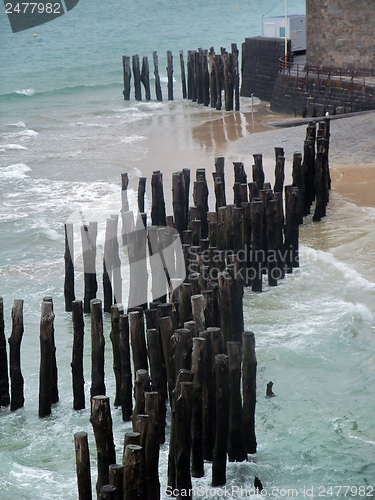 Image of wooden poles