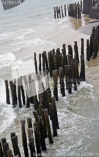 Image of wooden poles