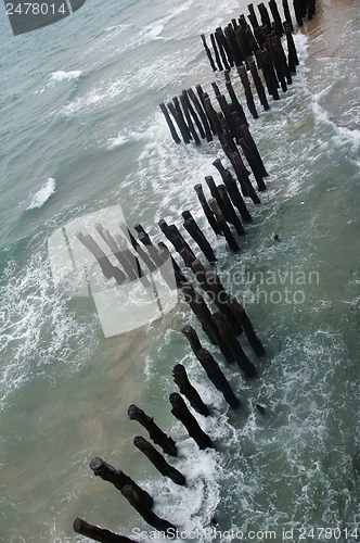 Image of wooden poles