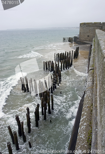 Image of wooden poles