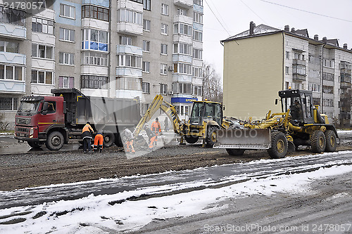 Image of Special equipment on road construction