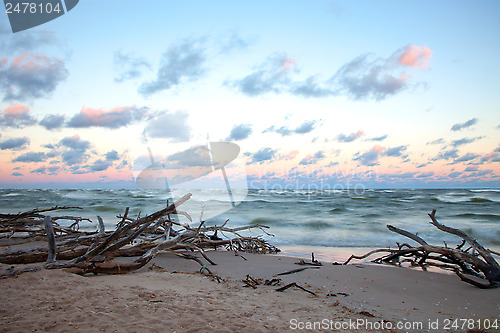 Image of coast scene with stormy sea