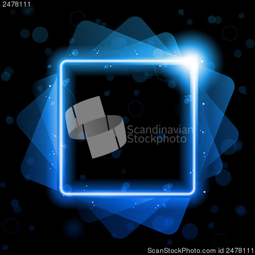 Image of Blue Square  Lines Background Neon Laser