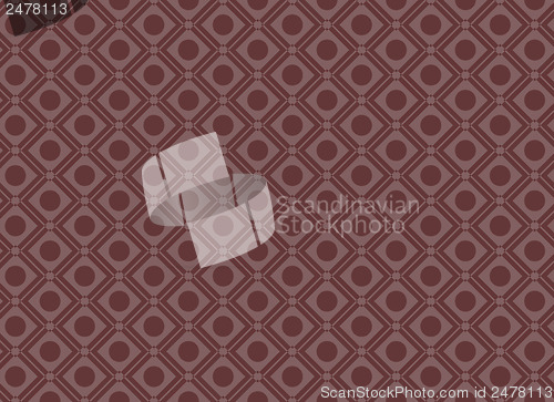 Image of Seamless Circle Square Geometric Pattern Red
