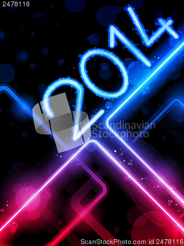 Image of 2014 Yellow  Lines Background Neon Laser